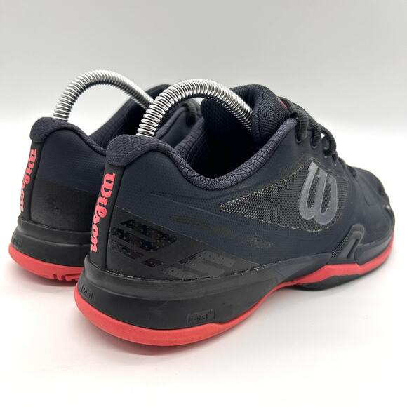 Wilson‎ Tennis Shoes Womens Size 7.5 Navy Red Court Performance Grip WRS325200 - Picture 5 of 9
